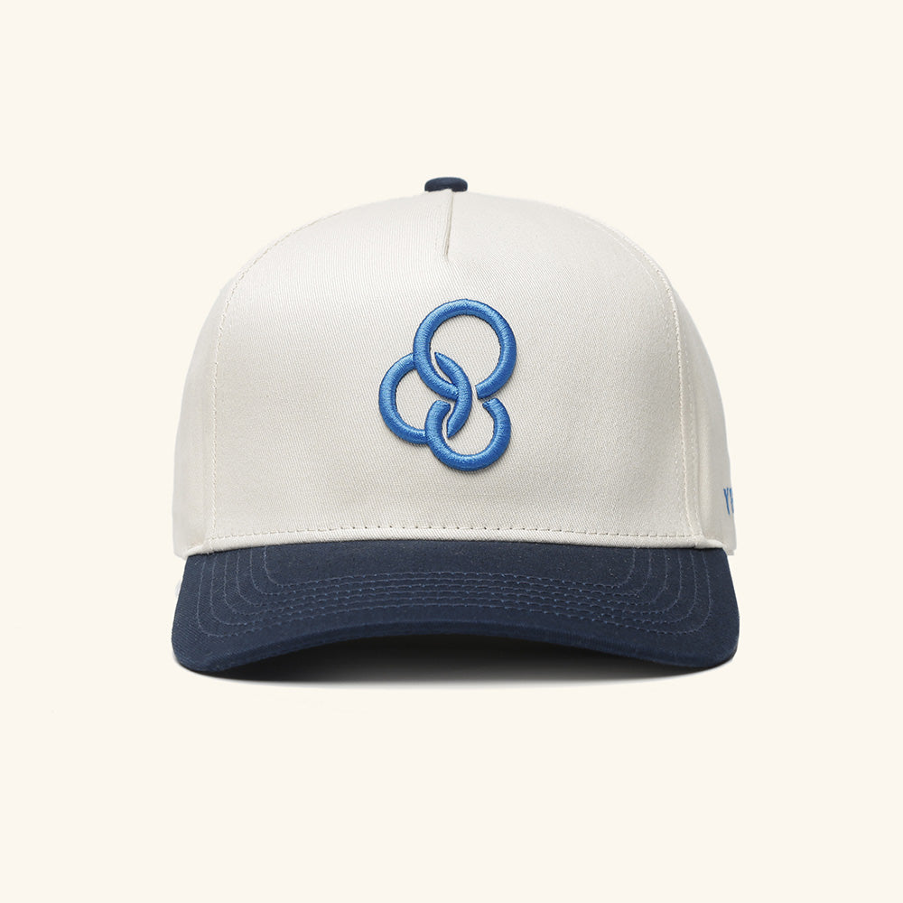 YFC Rings Station Twill 5-Panel Snap Back - Natural/Navy