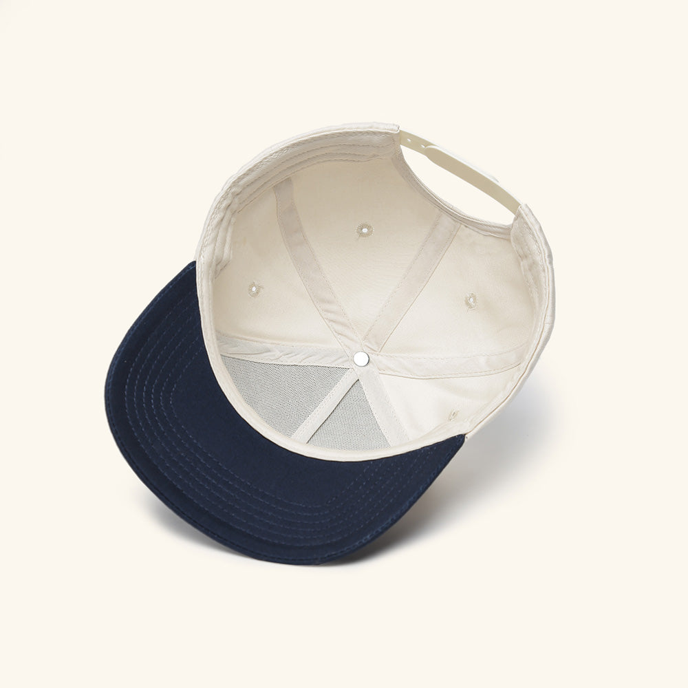 YFC Rings Station Twill 5-Panel Snap Back - Natural/Navy