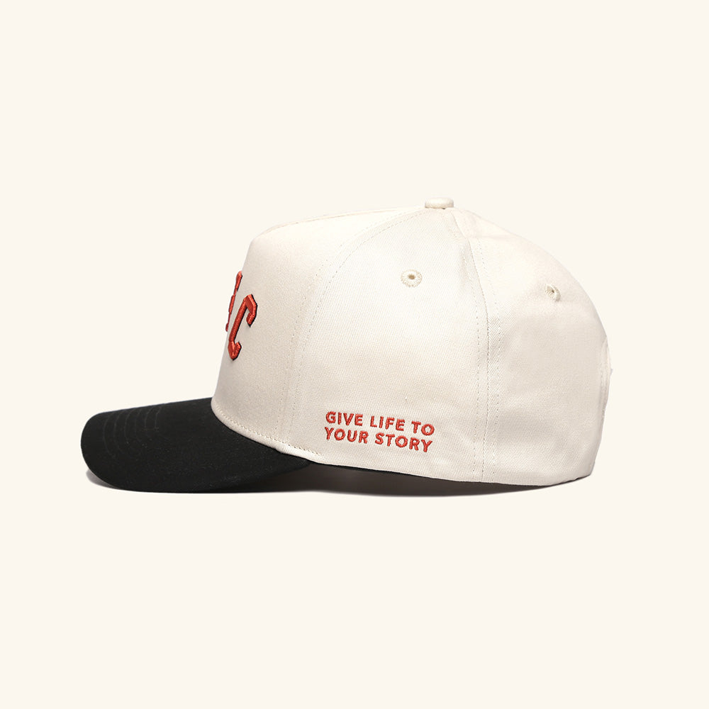 YFC Arch Station Twill 5-Panel Snap Back - Natural/Black