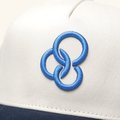 YFC Rings Station Twill 5-Panel Snap Back - Natural/Navy