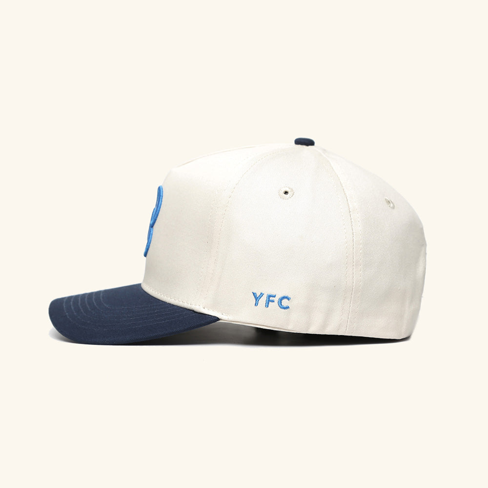 YFC Rings Station Twill 5-Panel Snap Back - Natural/Navy